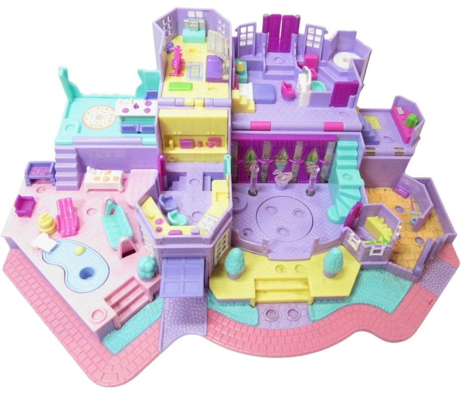 1994 Polly Pocket Vintage Light-up Magical Mansion Playset and Stable on the outlet Go